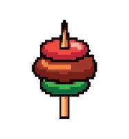 kebab pixel arte vettore