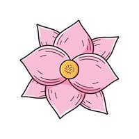 cartone animato fiore rosa vettore