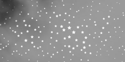 sfondo vettoriale grigio scuro con stelle piccole e grandi.