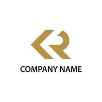 iniziale kr monogramma logo design vettore