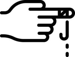 illustrazione vettoriale del taglio del dito su uno sfondo simboli di qualità premium. icone vettoriali per il concetto e la progettazione grafica.