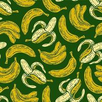 senza soluzione di continuità modello di Banana frutta nel scarabocchio Vintage ▾ stile. vettore