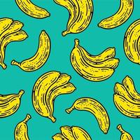 senza soluzione di continuità modello di Banana frutta nel scarabocchio Vintage ▾ stile. vettore