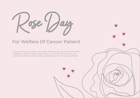 rosa giorno sfondo per benessere di cancro paziente fiore amore simbolo vettore