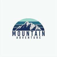 astratto montagna illustrazione logo, semplice moderno design vettore