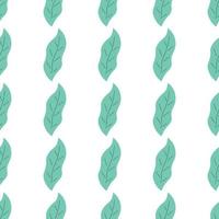 foglie senza cuciture. illustrazione botanica disegnata a mano di vettore. grazioso stile scandinavo per tessuto, tessuto, carta da parati. carta digitale su sfondo bianco vettore