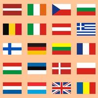 bandiere di europeo paesi.set di vettore bandiere