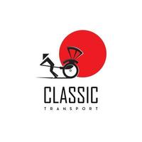 classico mezzi di trasporto logo vettore