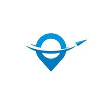 carta aereo viaggio logo design modello vettore