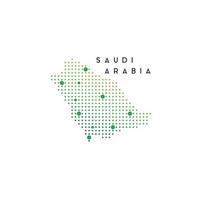 Arabia arabia carta geografica logo design modello utilizzando tratteggiata concetto vettore