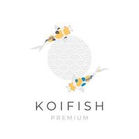 d'oro giallo koi pesce vettore illustrazione logo