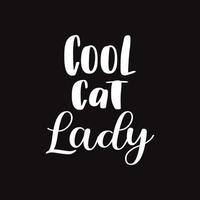 freddo gatto signora design vettore Da donna maglietta freddo gatto signora gatto amante citazione design