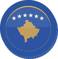 kosovo mano disegnato bandiera euro mano disegnato vettore