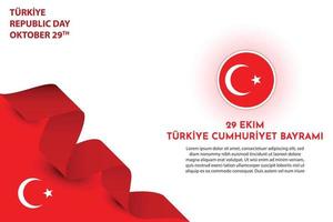 celebrazione della festa della repubblica turca vettore