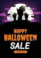 Halloween promozione Halloween vendita sfondo design arte vettore