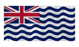 Britannico indiano oceano territorio grunge bandiera, ufficiale colori e proporzione. vettore illustrazione.