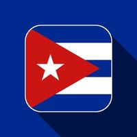 bandiera cuba, colori ufficiali. illustrazione vettoriale. vettore