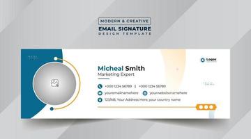 progettazione del modello di firma e-mail vettore