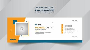 progettazione del modello di firma e-mail vettore