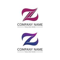 z lettera e carattere z logo design illustrazione identità vettoriale