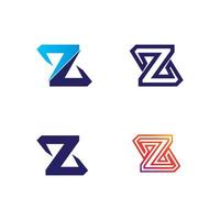 z lettera e carattere z logo design illustrazione identità vettoriale