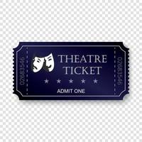 Teatro biglietto vettore illustrazione