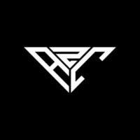 azc lettera logo creativo design con vettore grafico, azc semplice e moderno logo nel triangolo forma.