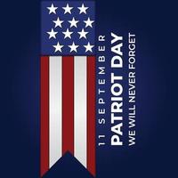 9.11 patriota giorno bandiera vettore