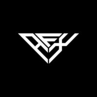 afx lettera logo creativo design con vettore grafico, afx semplice e moderno logo nel triangolo forma.