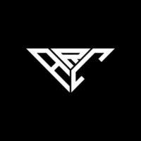 arco lettera logo creativo design con vettore grafico, arco semplice e moderno logo nel triangolo forma.