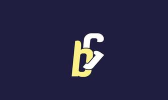 alfabeto lettere iniziali monogramma logo bc, cb, b e c vettore