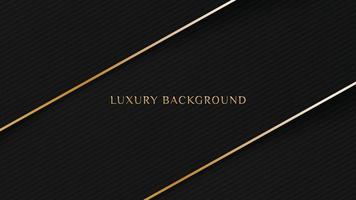 elegante lusso buio nero sfondo con diagonale oro Linee elemento e linea struttura vettore