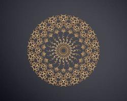 lusso ornamentale mandala sfondo colorato oro mandala vettore