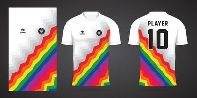 modello di design sportivo in jersey di calcio colorato vettore