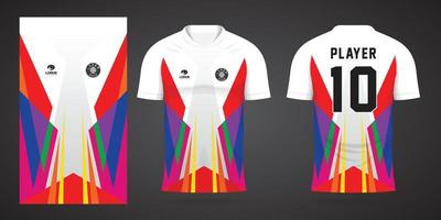 modello di design sportivo in jersey di calcio colorato vettore