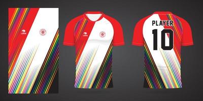 modello di design sportivo in jersey di calcio colorato vettore