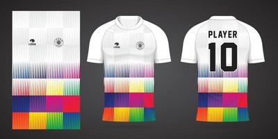 modello di design sportivo in jersey di calcio colorato vettore