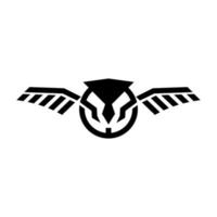 impostato monoline gufo logo design vettore