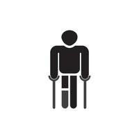 Disabilitato icona illustrazione isolato vettore cartello simbolo