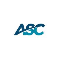 lettera asc logo design vettore