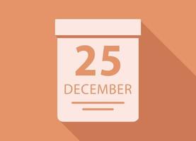 strappo calendario dicembre 25 vacanza Natale - vettore