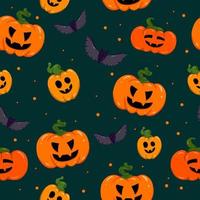 modello con Hallowen zucche vettore