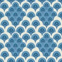 piatto, senza soluzione di continuità design motivo nel blu, batik stile. vettore