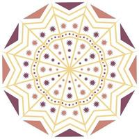 contento Diwali ornamentale indiano mandala arte stile vettore illustrazione
