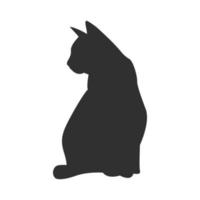 nero gatto silhouette per Halloween design. vettore