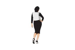 illustrazione vettoriale di donne casual che camminano