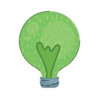 verde lampadina eco energia vettore