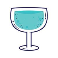 blu cocktail bevanda tazza vettore