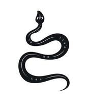 serpente minimalista stile tatuaggio vettore