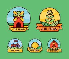 sei azienda agricola prodotti badge vettore